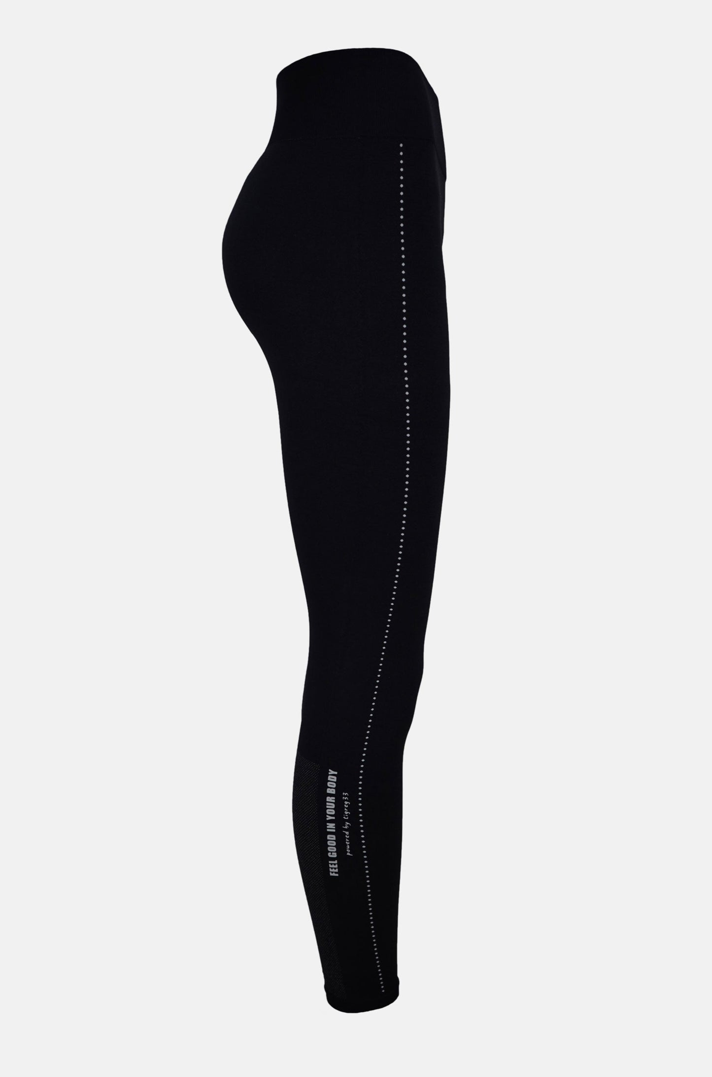 High Waist Leggings with Sides White Line Women