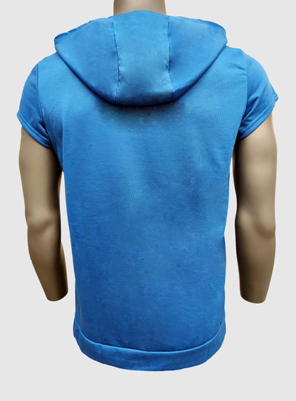 Hooded T-shirt with front Zipper Pocket Men