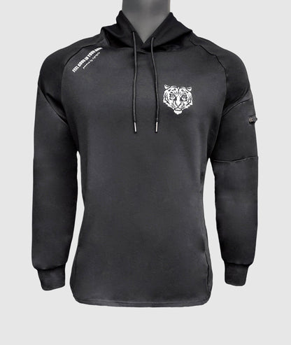 Sweat à capuche sport avec poche zippée sur le bras Homme