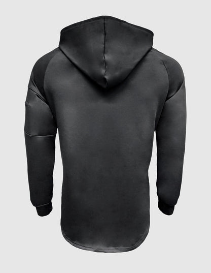 Sweat à capuche sport avec poche zippée sur le bras Homme