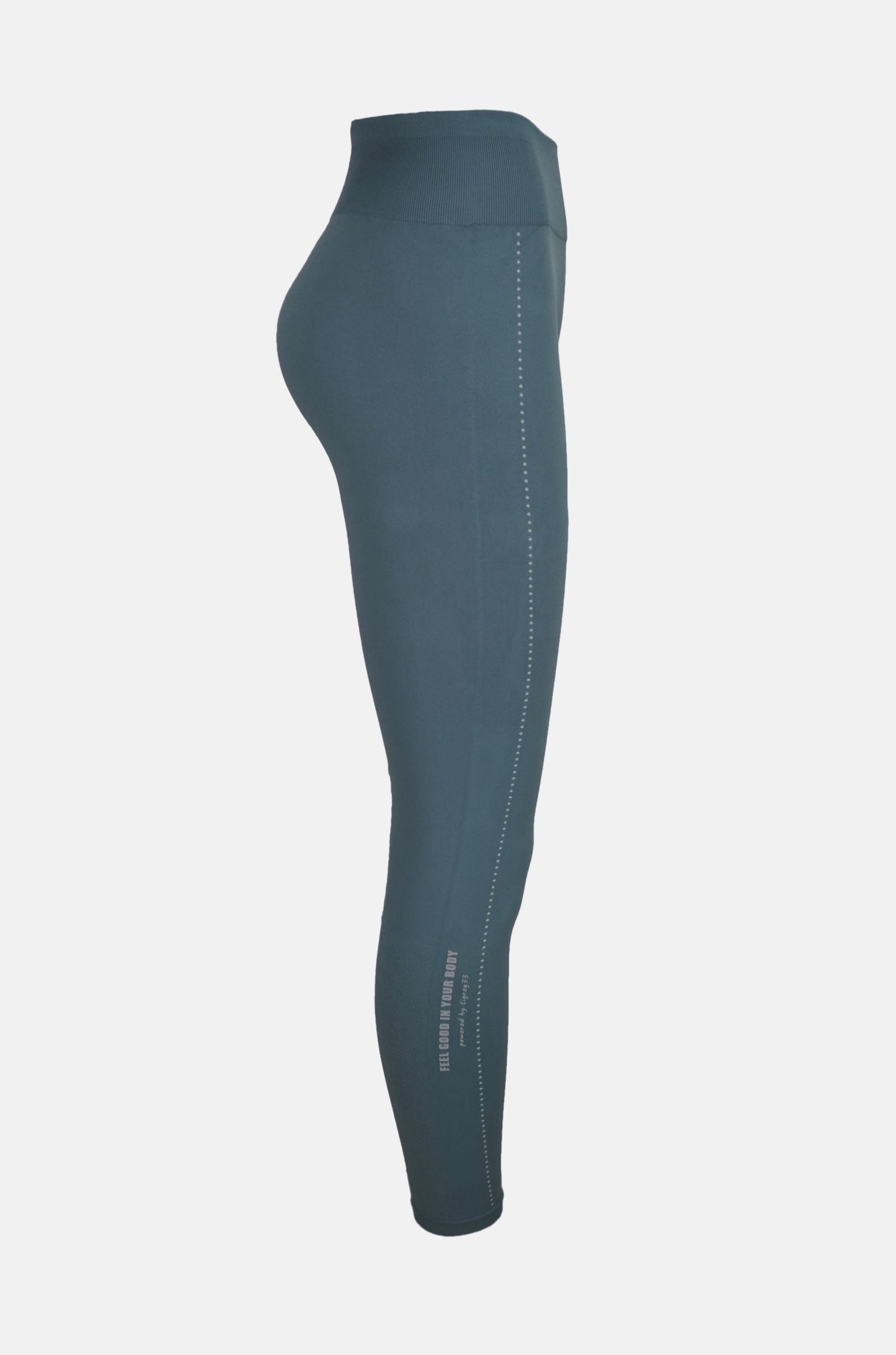 High Waist Leggings with Sides White Line Women