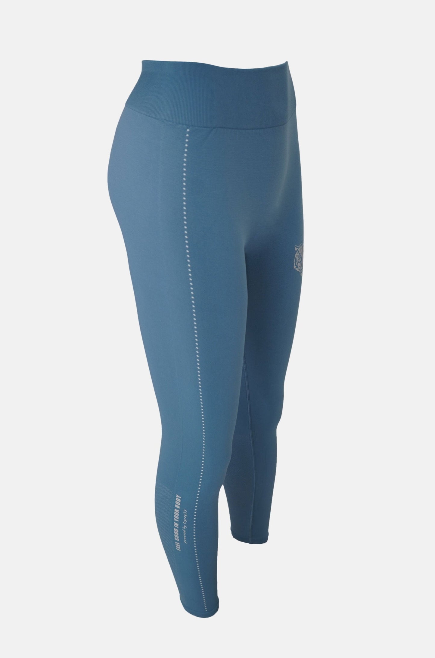 High Waist Leggings with Sides White Line Women